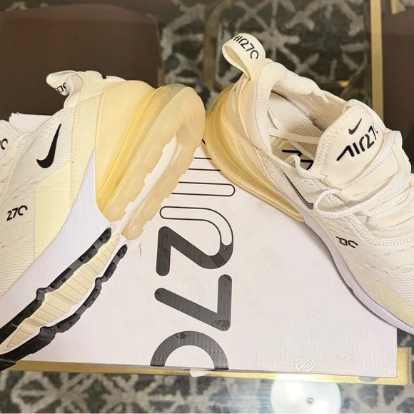 Nike Air Max 270 Beige and White Sneakers - Picture 5 of 6